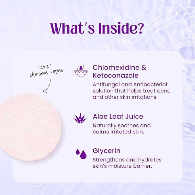 Cat Chin Acne Wipes, Feline Acne Treatment (50 Wipes), Pink