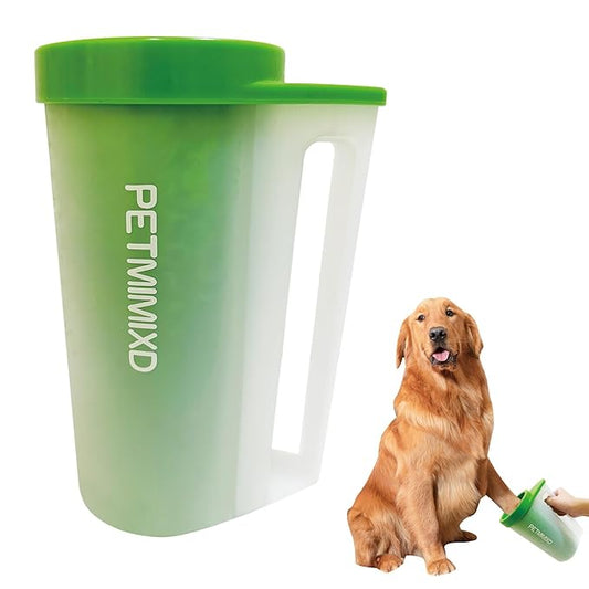 Portable Dog Paw Washer with Handle - Large 9 inch Green Paw Cleaning Solution