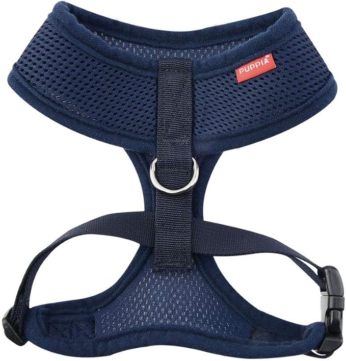 Puppia Soft Dog Harness, Navy, Small (PDCF-AC30-NY-S)