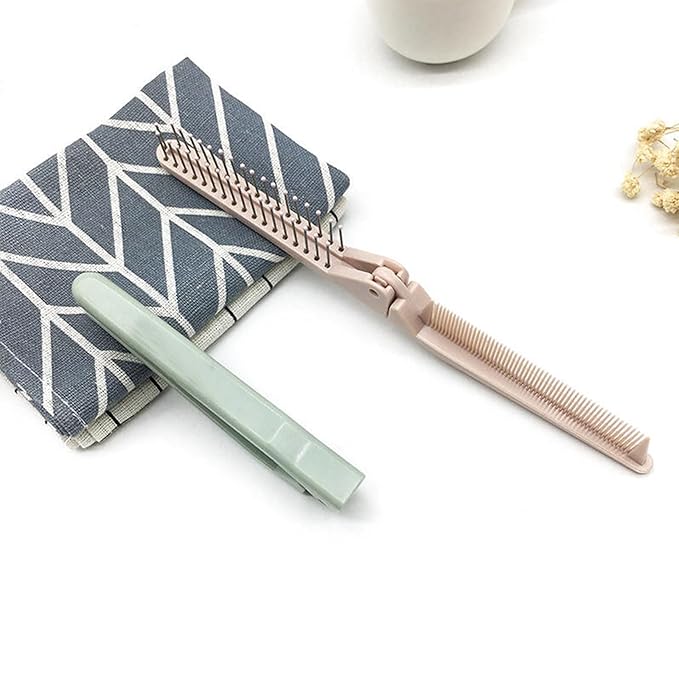 Folding Small Dog Grooming Brush - Perfect for Shih Tzus, Yorkies, and Maltipoos - Ideal Puppy Hair Brushes for Maltese and Small Breeds(Green)