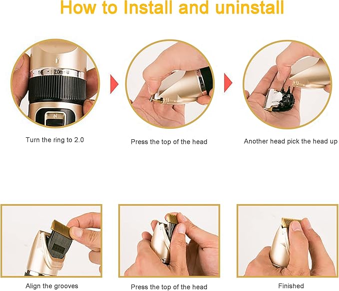 2 in 1 Pet Paw Hair Trimmer for Medium and Large Dogs Electric Multi Cat Hair Clipper for Thick Coat Cordless Puppy Grooming Clippers Rechargeable Hair Clippers for Child Kid Adults