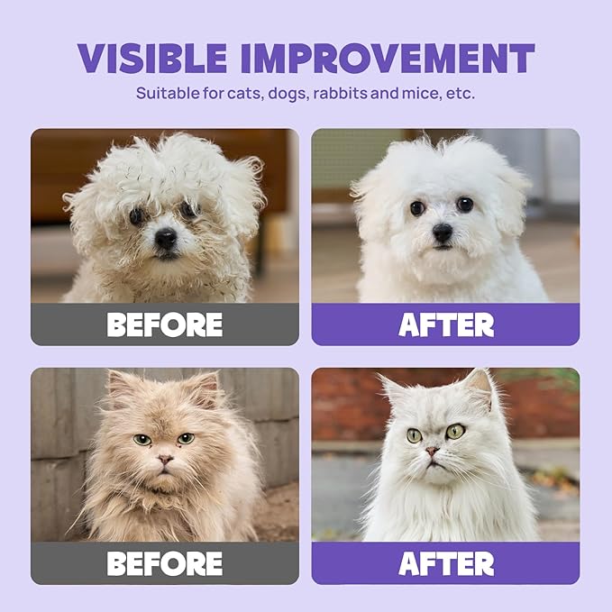 HICC PET Cleaning & Deodorizing Bathing Wipes for Dogs & Cats, Hypoallergenic Coconut Oil Grooming Glove Wipes for Dogs Nourishing Fur, Cat Wipes Cleaning Fur for Daily and Traveling Care