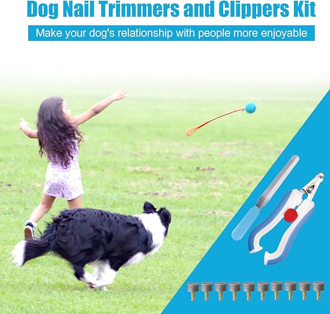 Dog & Cat Pets Nail Clippers Trimmers, Free Nail File and Professional Spare Grinding Head for Dog Electric Claw Nail Grooming Tool (10PCS)