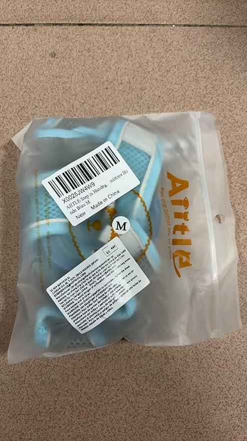 AIITLE Step in Dog Harness and Leash Set - Spring No Pull Escape Proof Vest Harnesses with Soft Mesh and Reflective Bands, Adjustable Pet Outdoor Harnesses for Small and Medium Dogs Blue M