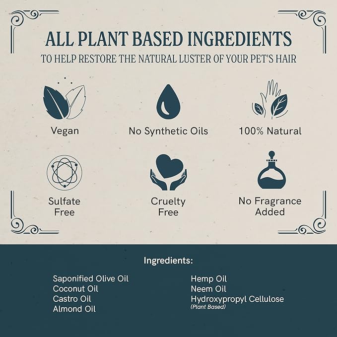 J·R·LIGGETT'S Cat Liquid Shampoo Great for Sensitive Skin | Relieves Dry, Itchy Skin | Hypoallergenic Formula | 100% Detergent-Free and Clear Shampoo, 100% Ecologically Correct, Non-GMO, 8.45 oz.