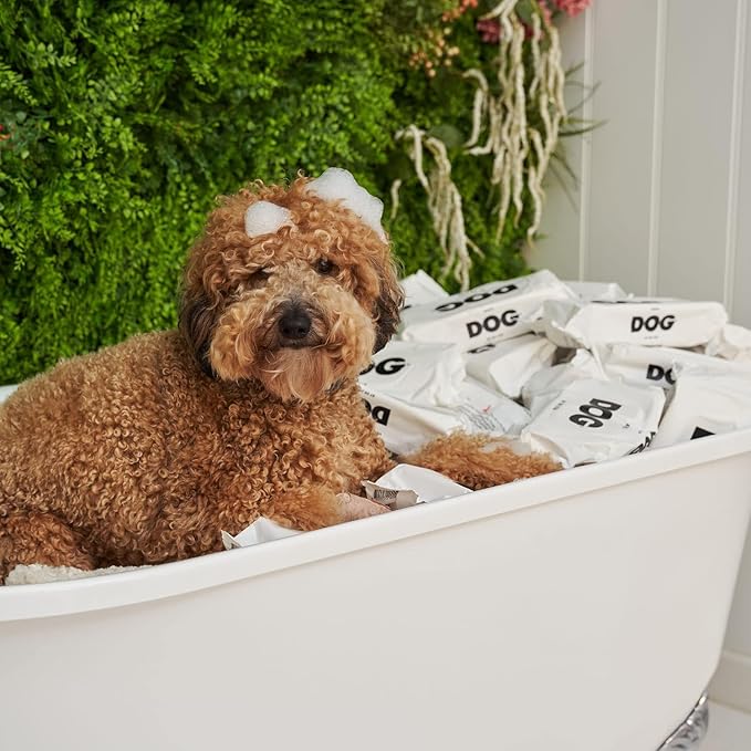 DOG by Dr Lisa - Dog Wipes - Plant-Based, Natural Bathing Wipes for Dogs - Made from 100% Compostable Bamboo - Vet-Created - Vegan, Non-Toxic - 240 Count