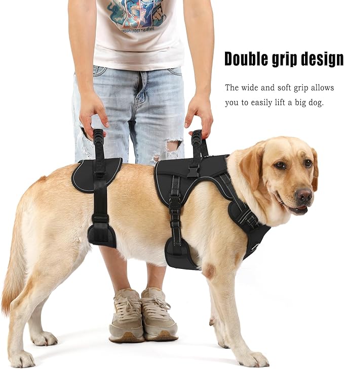 NOYAL Large Dog Lift Harness Rehabilitation Sling Lift Front-Only, Rear-Only or Full-Body for Old, Pet Support Disabled, Joint Injuries, Arthritis, Loss of Stability Dogs