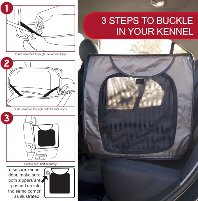 SportPet Designs Large Pop Open Kennel, Portable Cat Cage Kennel, Waterproof Pet bed, Carrier Collection