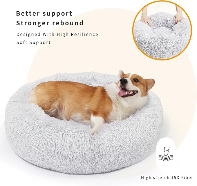 Calming Bed for Dogs 30 Inches Dog Beds for Medium Dogs Washable Anti-Anxiety Dog Beds for Medium Dogs