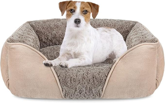 INVENHO Medium Dog Bed for Large Medium Small Dogs Rectangle Washable Dog Bed, Orthopedic Dog Bed, Soft Calming Sleeping Puppy Bed Durable Pet Cuddler with Anti-Slip Bottom M(25"x21"x8")