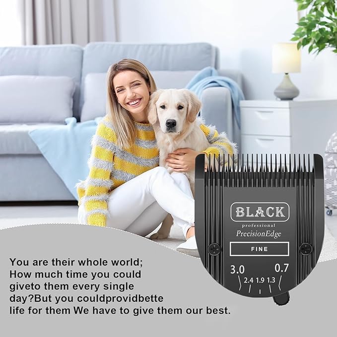 Adjustable 5 in 1 Blades Compatible with WAHL Arco,Bravura .Chromado,Creativa,Figura Dog Clippers for Dogs Grooming(Black/3PC)