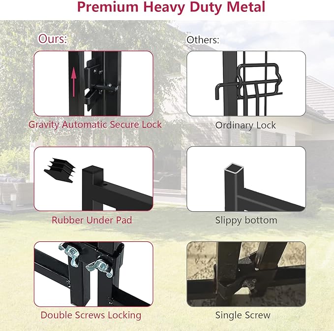 Large Dog Kennel Outdoor, Dog House with Waterproof Cover for Medium to Small Dogs 4.5'H x 4'L x 4'W ft Dog Kennel Outside, Outdoor Pet Enclosures Crate Cage Playpen Run Indoor