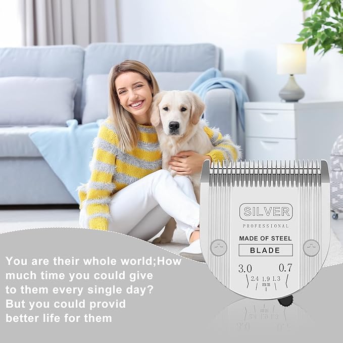 5 in 1 Replacement Blades Compatible with WAHL Bravura .Chromado,Creativa,Figura Dog Clippers for Dogs Grooming(2 Packs