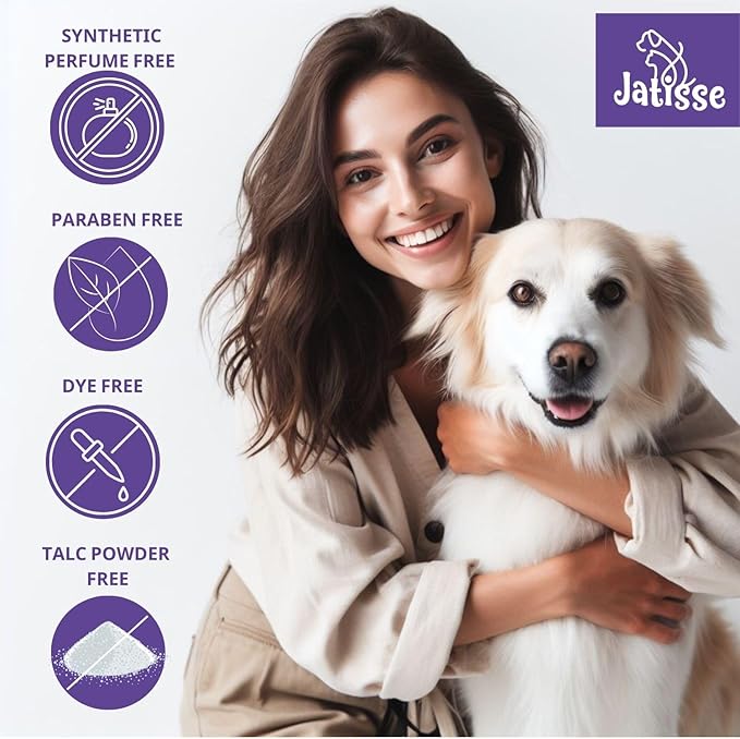 Dry Shampoo for Dogs, Powder Shampoo with Lavender and Rosemary for Dogs, Instantly moisturizing, detangles and rejuvenates That Pretty Coat, Waterless Formula 5.29 oz / 150gr (1) (2)