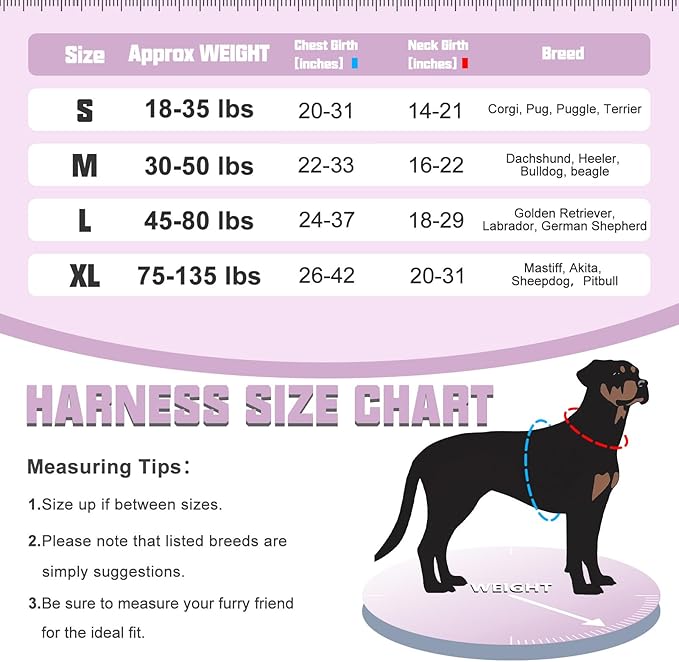 AUROTH Tactical Dog Harness for Small Medium Large Dogs No Pull Adjustable Pet Harness Reflective K9 Working Training Easy Control Pet Vest Military Service Dog Harnesses (XL, Purple Camo)