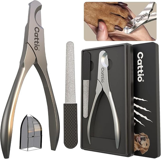Dog Nail Clippers - All Steel Material, Built-in Spring,Heavy Duty Dog Nail Trimmer Full Metal Razor Sharp Professional for All Dogs Cats with Thick Toena,Dog Nail Trimmers