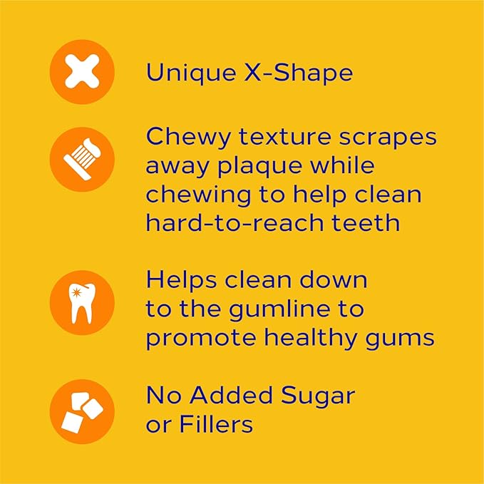 PEDIGREE DENTASTIX Large Dog Dental Treats Bacon Flavor Dental Bones, 1.67 lb. Pack (32 Treats)