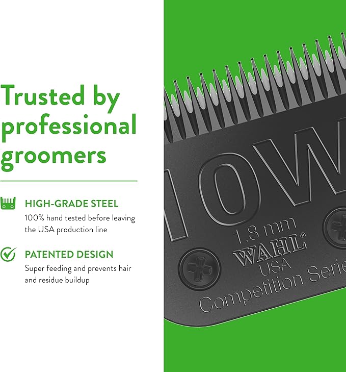 Wahl Professional Animal 10W Extra Wide Ultimate Competition Series Detachable Blade with 1/16-Inch Cut Length (2377-500)