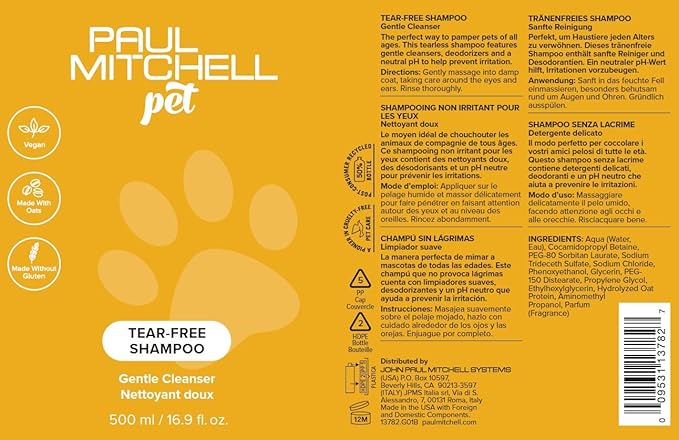 Tear-Free Shampoo, Gentle Cleanser, 16.9 fl. oz.