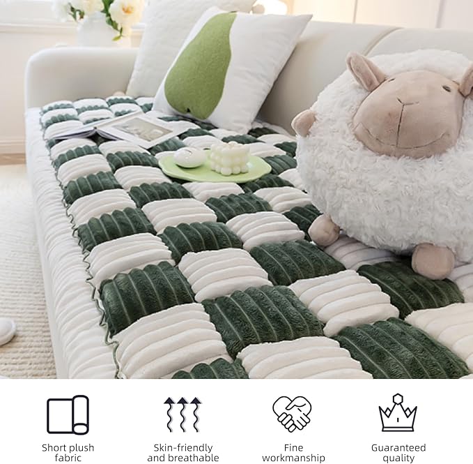 Pet Couch Cover, Couch Cover for Dogs Washable,Durable Pet Couch Covers for Sofa,Pet Friendly Sofa Protector, Large Dog Furniture Shield, Easy Clean Dog Couch Cover(27.6X70.9In,Green)