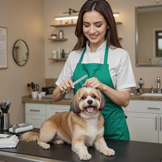 GLADOG 6.5" 9CR Thinning Shears for Dogs - Professional Dog Thinning Scissors with Luxurious Diamond Pivot Nut, Ideal Dog Grooming Scissors for Reducing Bulk, Dog Shears,Dog Scissors for Grooming