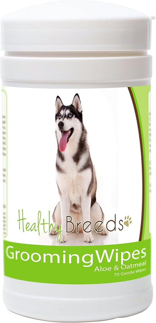 Healthy Breeds Siberian Husky Grooming Wipes 70 Count