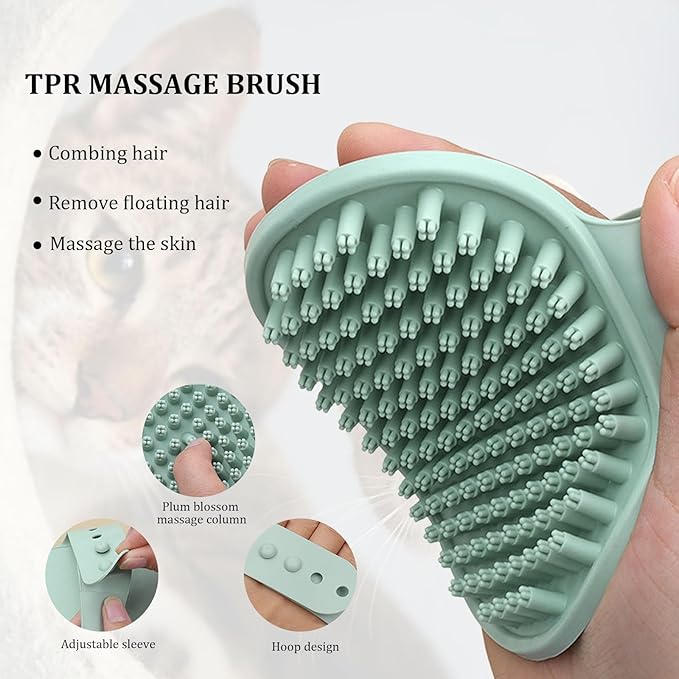 Pet Nail Clippers Trimmer and Grooming Kit, 8 Pieces Pet Grooming Kit - Dematting Comb,Slicker Brush,dog nail trimmer,collapsible bowl and dog toothbrush for Removing Knots and Hair for Dog,Cat