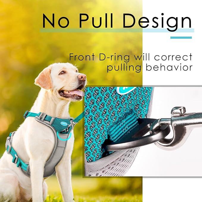 ThinkPet No Pull Harness Breathable Sport Vest with Handle-Dog Harnesses Reflective Adjustable for Medium Large Dogs