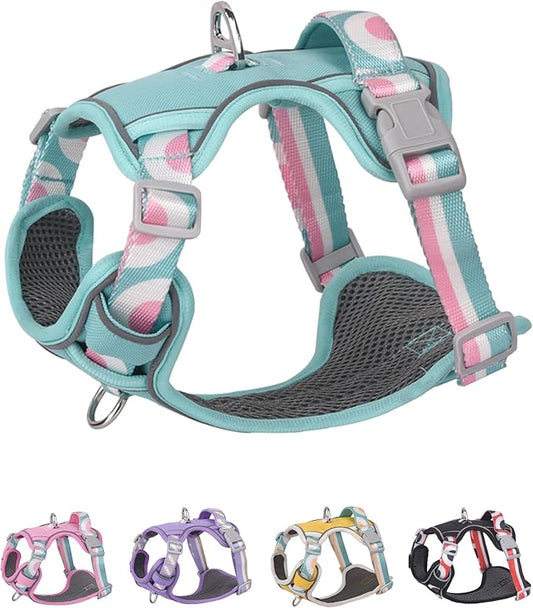 Petank Dog Harness for Small Dogs, Dog Harness with Handle, Medium Dog Harness, Puppia Dog Harness, Dog Vest Harness, Dog Harness No Pull, Puppy Harness, Green Dog Harness. (Green, M)