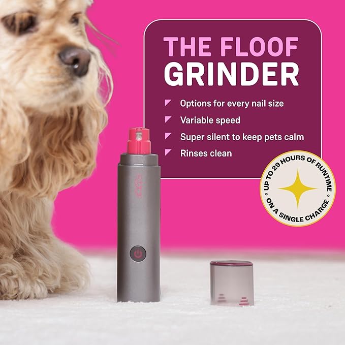 FLOOF Hair Trimmer Grooming Kit, Low Noise Dog Clippers & Nail Grinder, 20V Powershare Freedom, Portable Pet System (Battery & Charger Included)