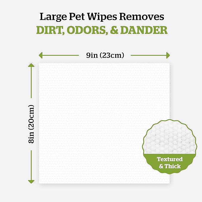 Pogi’s Dog Wipes Travel Packs – Hypoallergenic Pet Wipes for Paws, Body & Butt – Cleaning & Hydrating, Fragrance Free, 240-Count