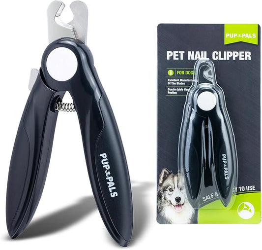 PUP&PALS Large/Medium Dog Nail Clipper with Sharp Stainless Steel Blade, Anti-Slip Grip and Heavy Duty Design Dog Nail Trimmers,Easy Cutting for Thick Claws and Toenails