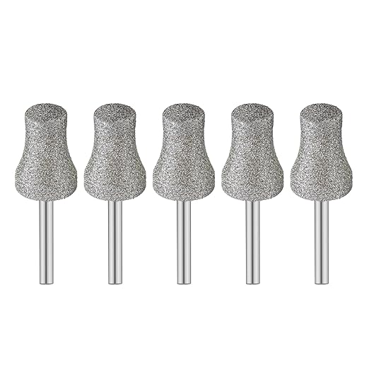 Diamond Dog Nail Grinder Bits - FOCSTOL Diamond Rotory Bit for Dogs&Pets, 5pcs 1/8'' Rotary Nail Grinder Bits for Animals Nail Care (Type E)