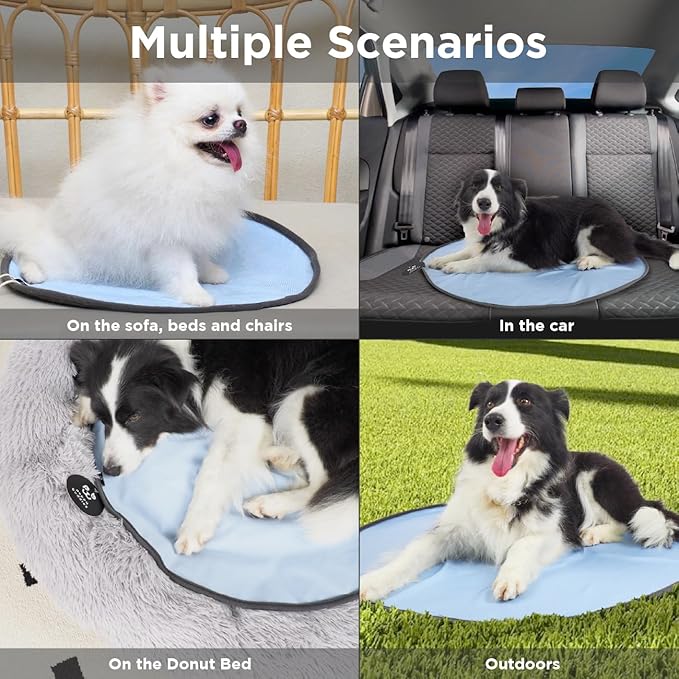 Medium Donut Dog Bed, Calming Dog Bed Washable Ideal for Small to Large Dogs and Cats & Round Dog Bed,Anti-Anxiety Multiple Sizes (Pink, Combo Medium (30" L x 30" W x 8" Th))