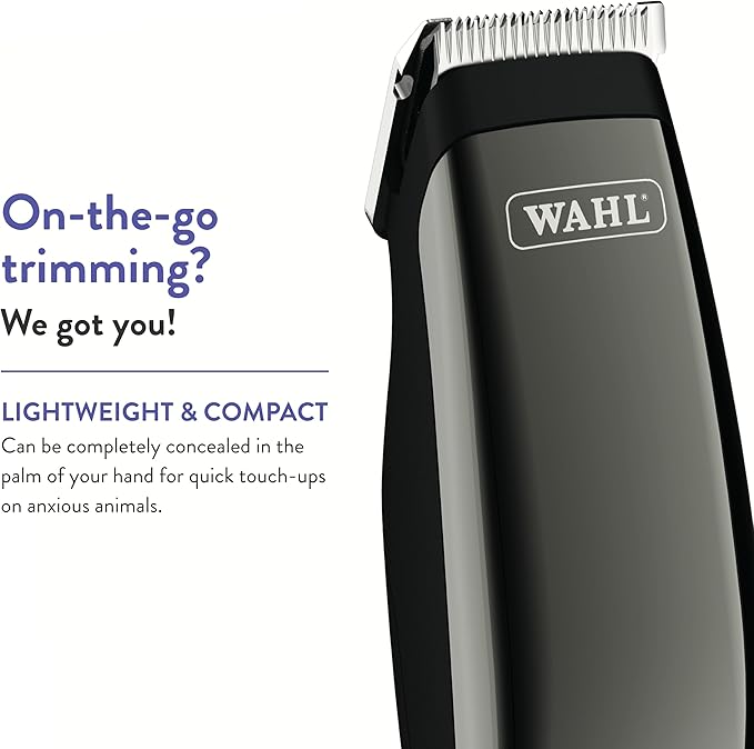 Wahl Professional Animal Super Pocket Pro Pet, Dog, & Cat Trimmer & Grooming Kit - Black Chrome