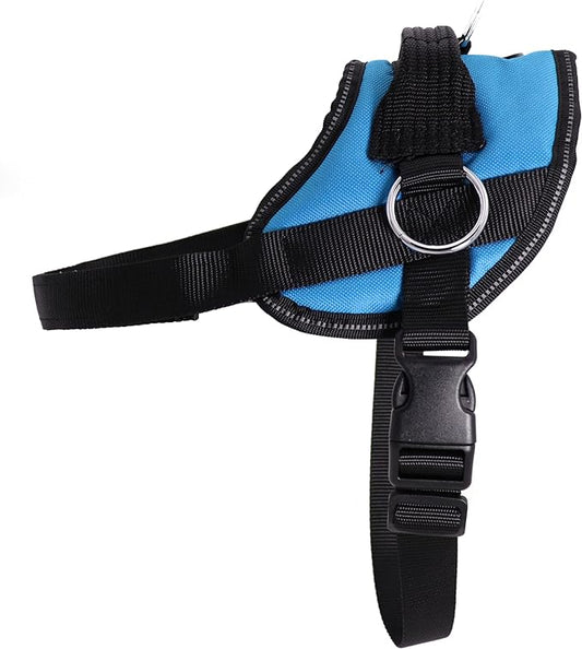Bark Appeal Aqua Blue No-Pull Dog Harness for Extra Large Sized Pets – Adjustable, Reflective Vest with 3 Leash Clips for Added Control, Easy Walks & Training – XXL