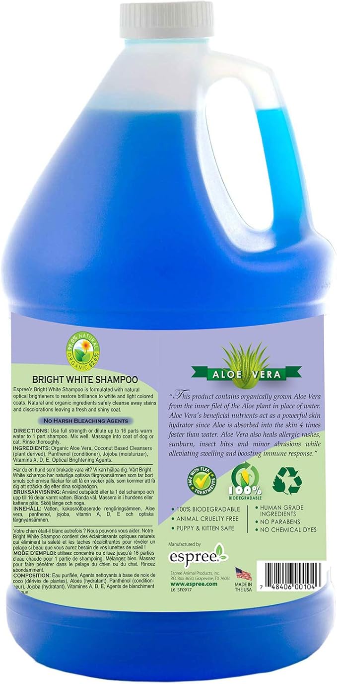 Espree Bright White Dog Shampoo, 1 gallon