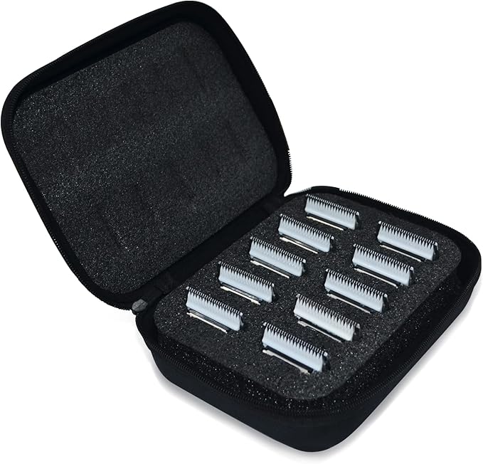 10 Pack Detachable Pet Dog Grooming Clipper Ceramic Blade Sets,Compatible with Andis Size 10 Cut Length 1/16"(1.5mm),Compatible with andis/Oster A5/Wahl 10KM Series Clippers