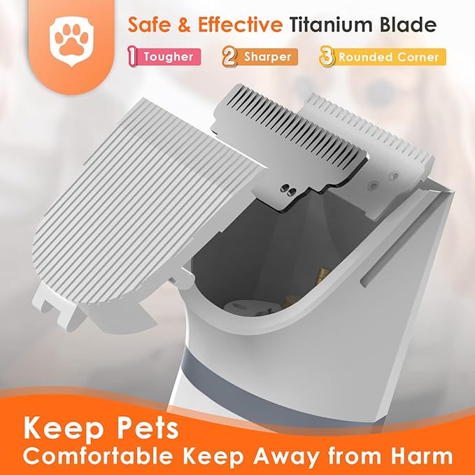 ENERTWIST Dog Clippers Grooming Kit,4 in 1 Low Noise Dog Paw Trimmer and Nail Grinder for Small Pets,Cordless Quiet Cat Grooming Kit for Pet Hair Around Ears, Eyes, Face, Paws