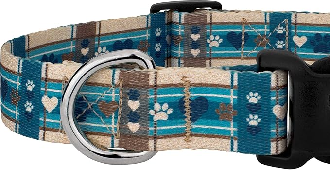 Country Brook Petz - Deluxe Puppy Picnic Dog Collar - Made in The U.S.A. - Plaid and Argyle Collection Featuring Charming Designs (1/2 Inch, Extra Small)
