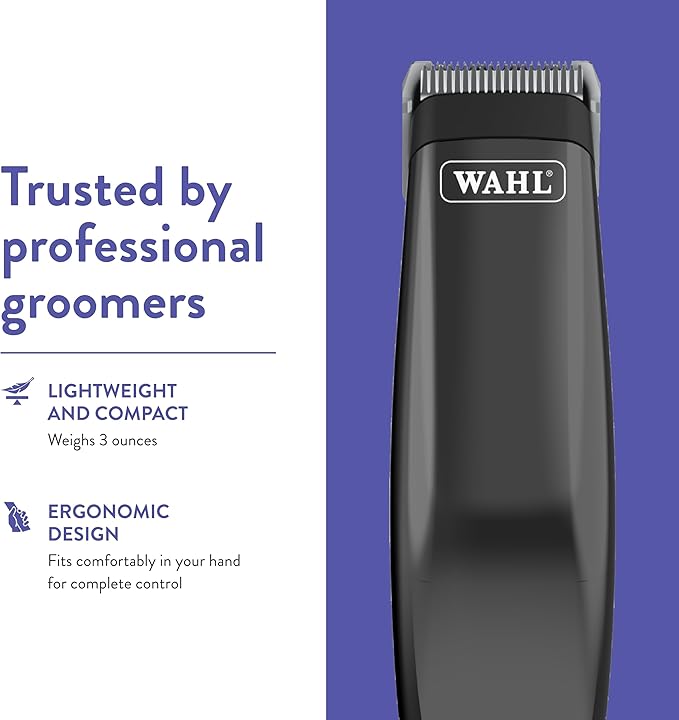 Wahl Professional Animal Super Pocket Pro Pet, Dog, & Cat Trimmer & Grooming Kit - Black Chrome