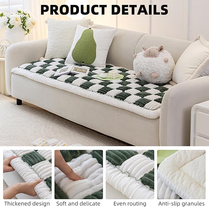 Pet Couch Cover, Couch Cover for Dogs Washable,Durable Pet Couch Covers for Sofa,Pet Friendly Sofa Protector, Large Dog Furniture Shield, Easy Clean Dog Couch Cover(27.6X70.9In,Green)