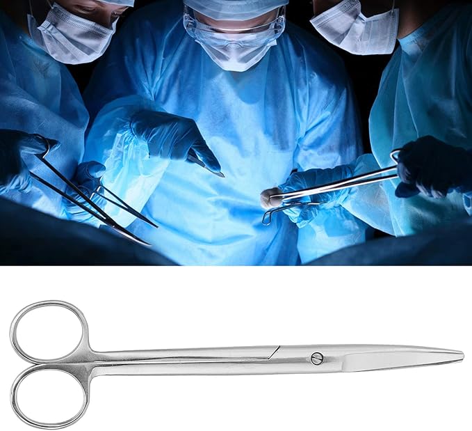 Stainless Steel Animal Scissors, Veterinary Pet Farm Curved Round Scissors Household Tool Professional Versatile Tools, 7.1inches
