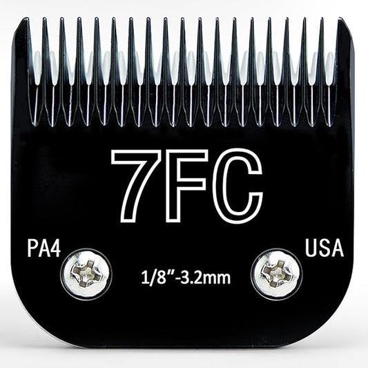 Dog Grooming Blades, Size-7FC, Compatible with Andis Cut Length 1/8",Compatible with Oster A5, fit for Wahl KM Series Pet Detachable Clippers, Made of Ceramic & Stainless Steel Blade, Black