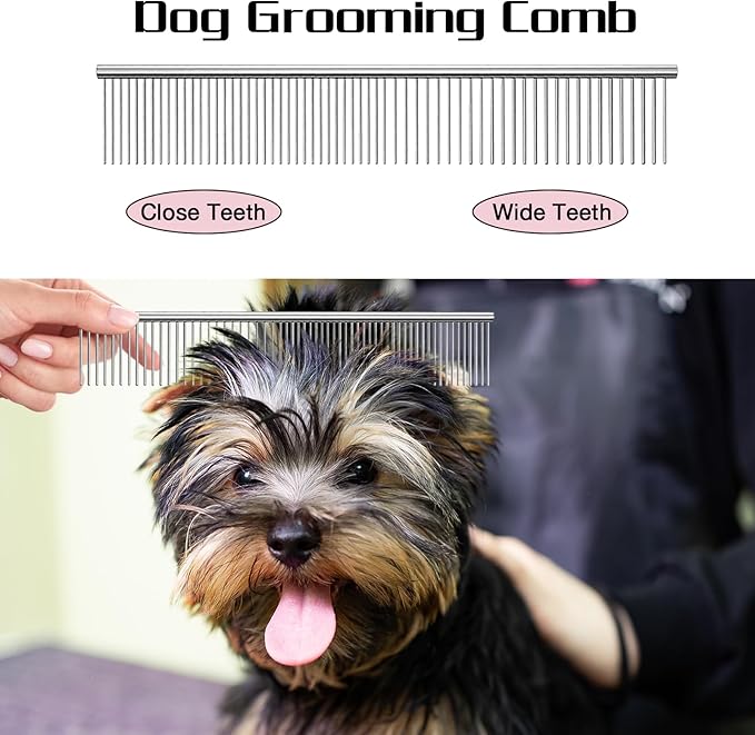 Professional Dog Grooming Scissors Set, 4 in 1 Dog Grooming Scissors Kit, Curved Dog Scissors Pet Thinning Shears, Pink