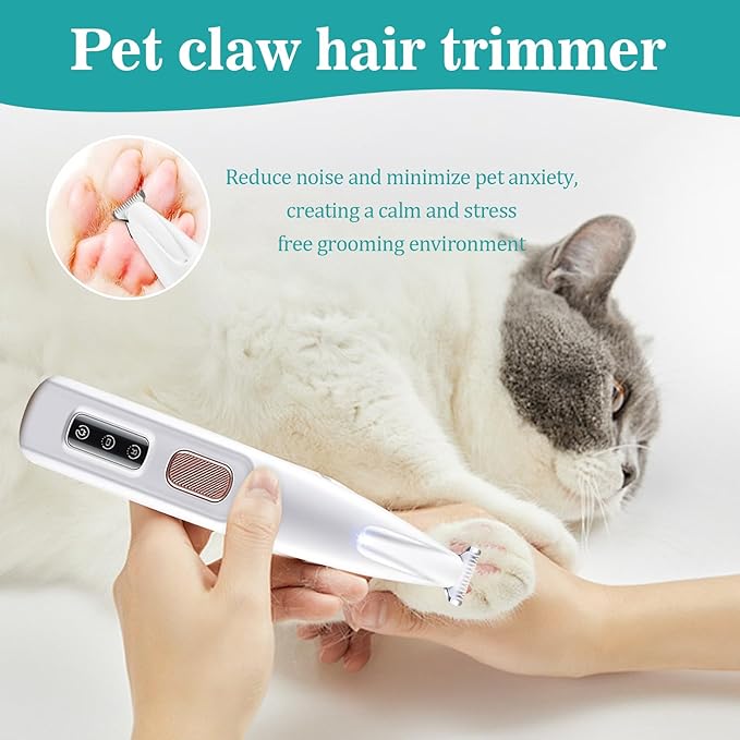 Dog Paw Trimmer,Paw Trimmer for Dogs,Upgraded 18mm-Blade Electric Dog Clippers for Groomming with Led Display,Rechargeable Hair Shaver for Paws, Ears, Face, Rump and Eyes