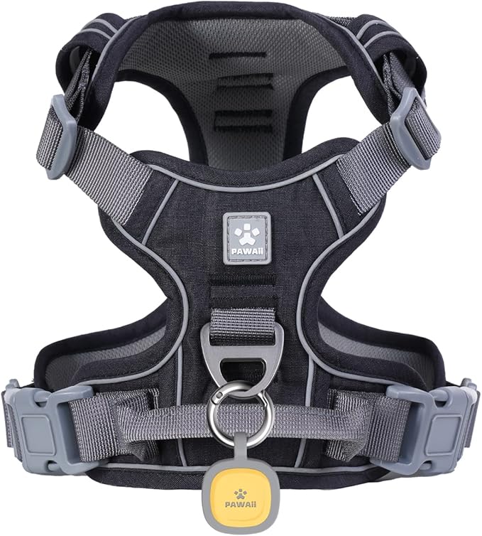 Pawaii Dog Harness for Small Dogs, Dog Harness with Pet ID Tag, No Choke Dog Harness, Adjustable Soft Padded Pet Vest with Easy Control Handle