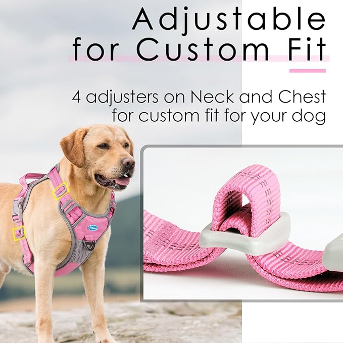 ThinkPet No Pull Harness Breathable Sport Vest with Handle-Dog Harnesses Reflective Adjustable for Medium Large Dogs