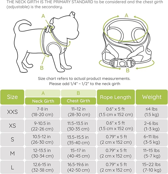 BELLA & PAL Puppy Harness with Leash Set, Dog Harness for Small Dogs No Pull, Dog Leash for Small Dogs, Step in Harness for Extra Small Dogs, Avocado Green Harness, S