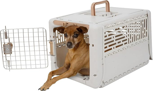 SportPet Designs Collapsible Pet Kennel, 19" X-Small (Tan)